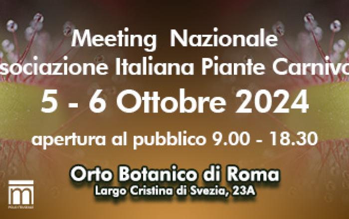 Meeting Associazione Italiana Piante Carnivore 5 e 6 ottobre